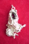 Fused pendant with garnet